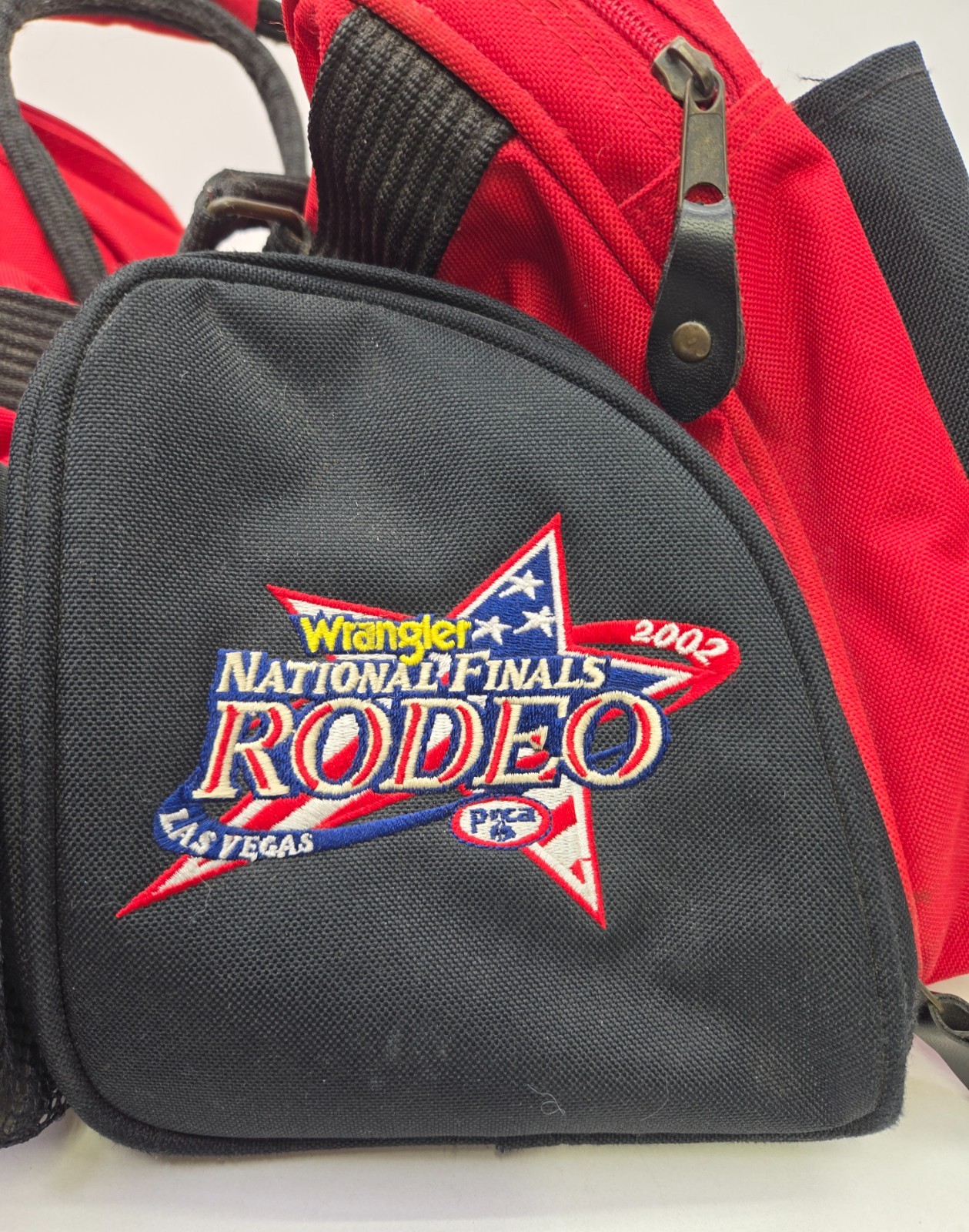 Justin Boots Wrangler NFR Rodeo Duffel Bag 2002 Las Vegas 20x12x12