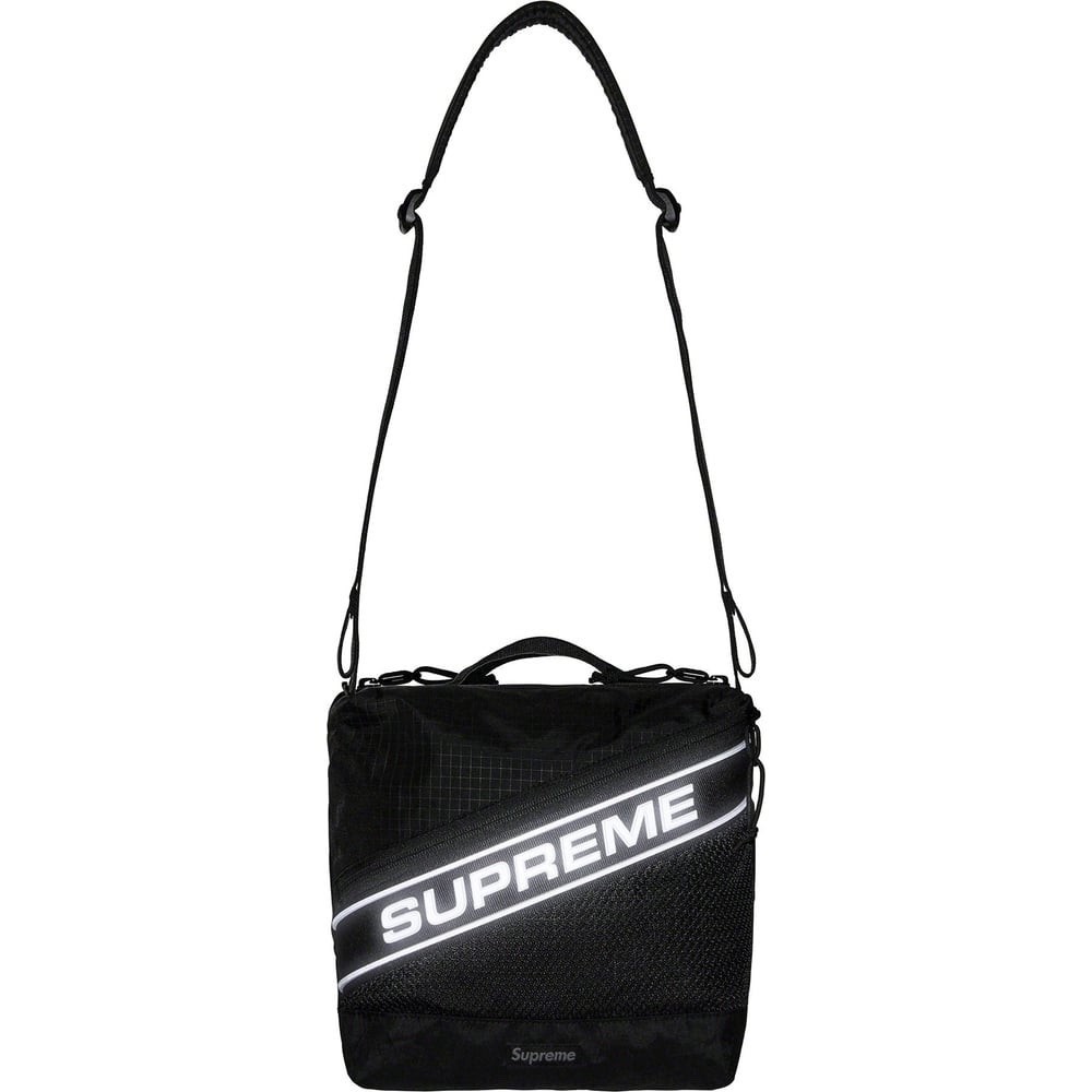Supreme 3D Logo 3M Reflective Shoulder Bag Black FW23