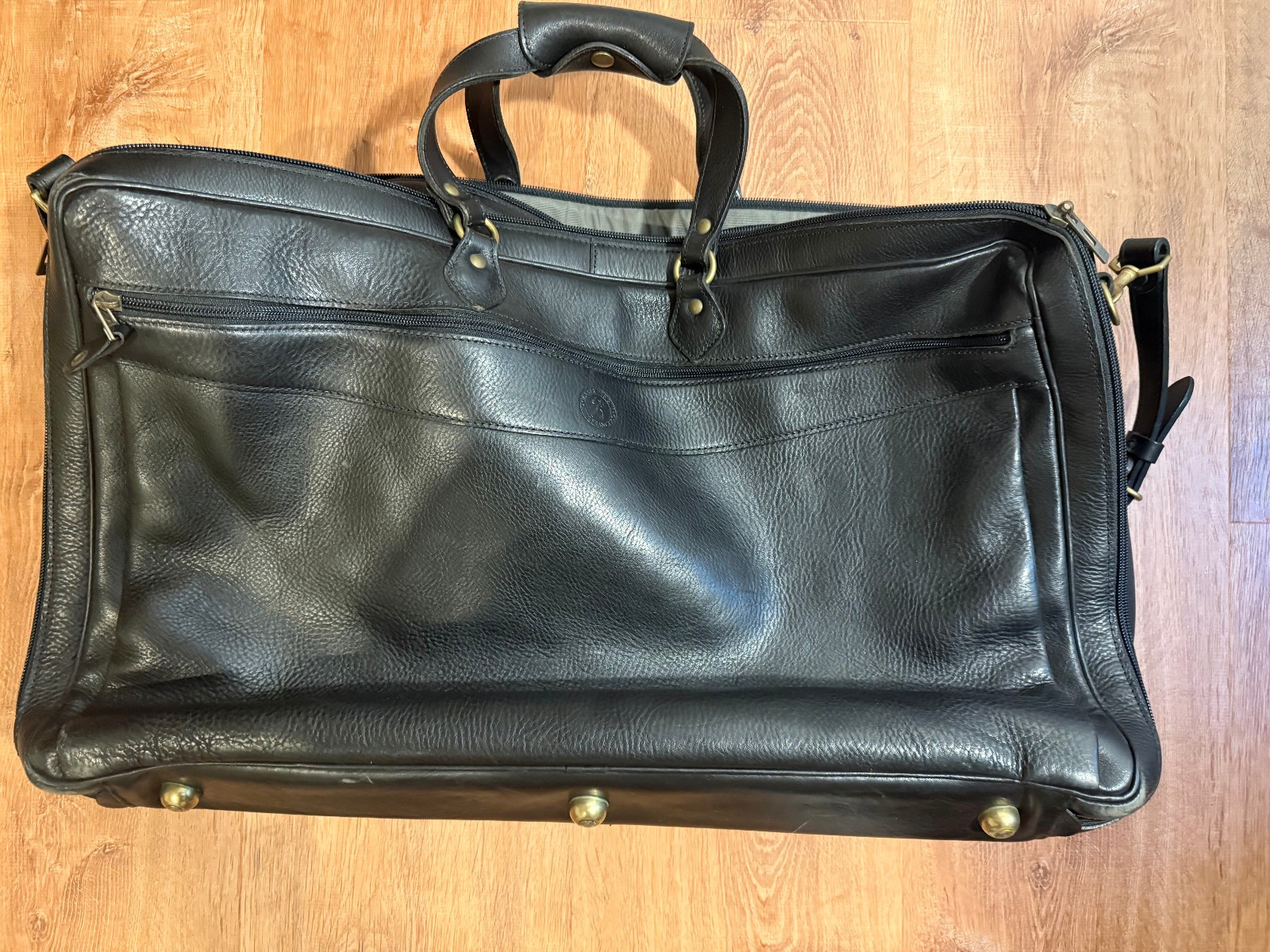 Glasser Designs: Large Black Leather Bag. Excellent condition.