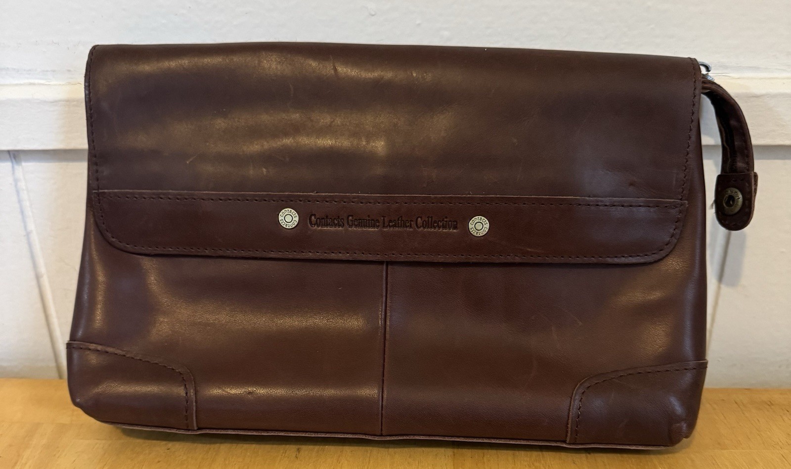 Mens Clutch Bag/ Wallet/ Organizer 3 Compartment 100% Leather.