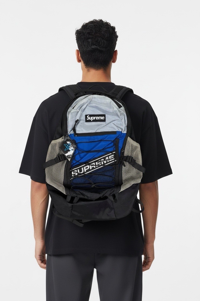 Supreme FW23 3D Logo Backpack Blue Box Logo Authentic NEW
