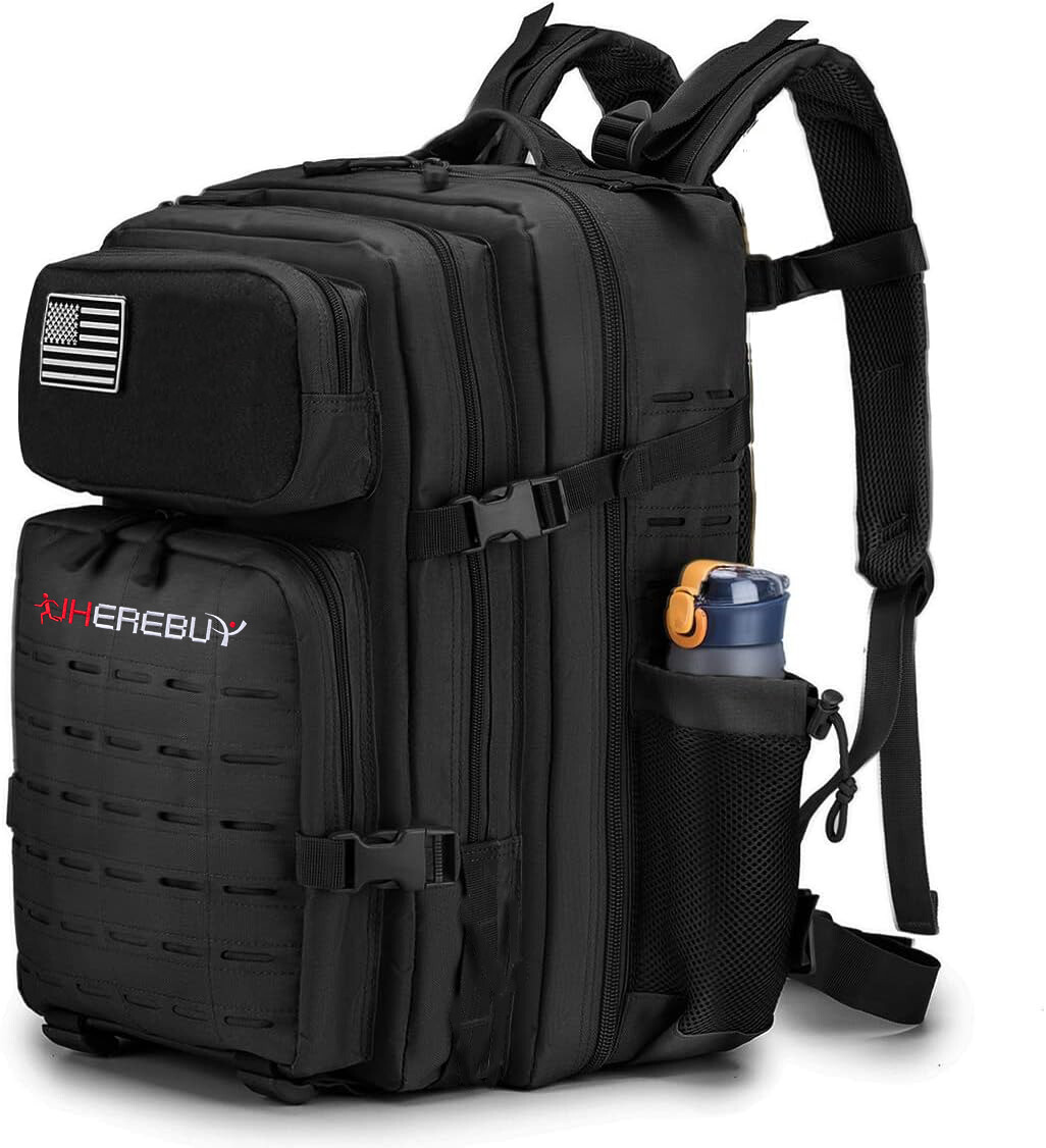 Tactical Military Backpack 45L Large Waterproof Rucksack Hiking Laptop Backpack