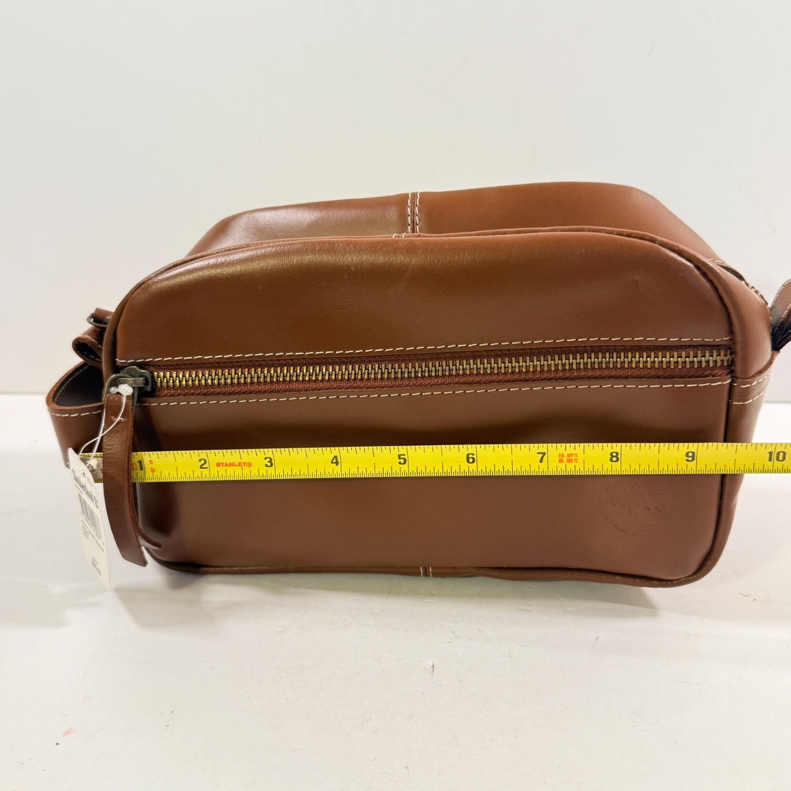 Timberland Nevada Men’s Leather Cognac Toiletry Bag Travel Kit Accessory NEW