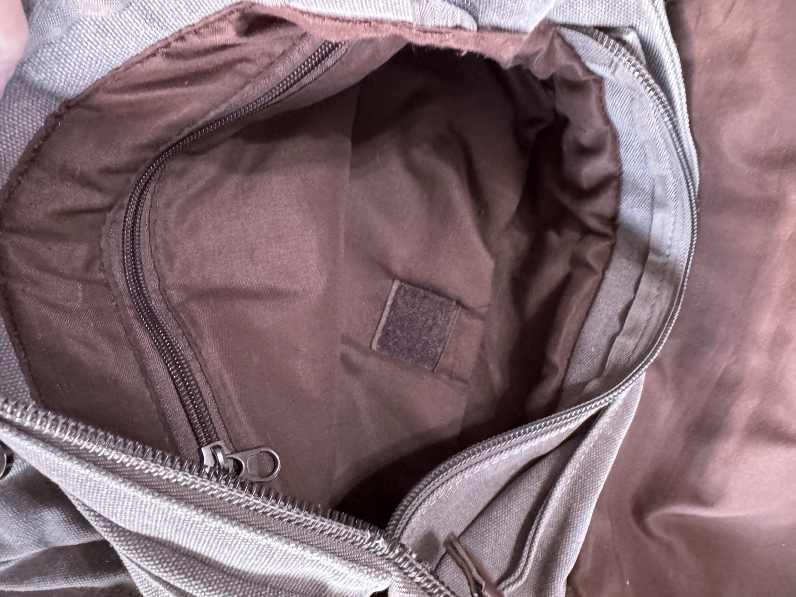 Vintage Sturdy Brown Heavy Canvas & Leather Messenger Bag-No Brand