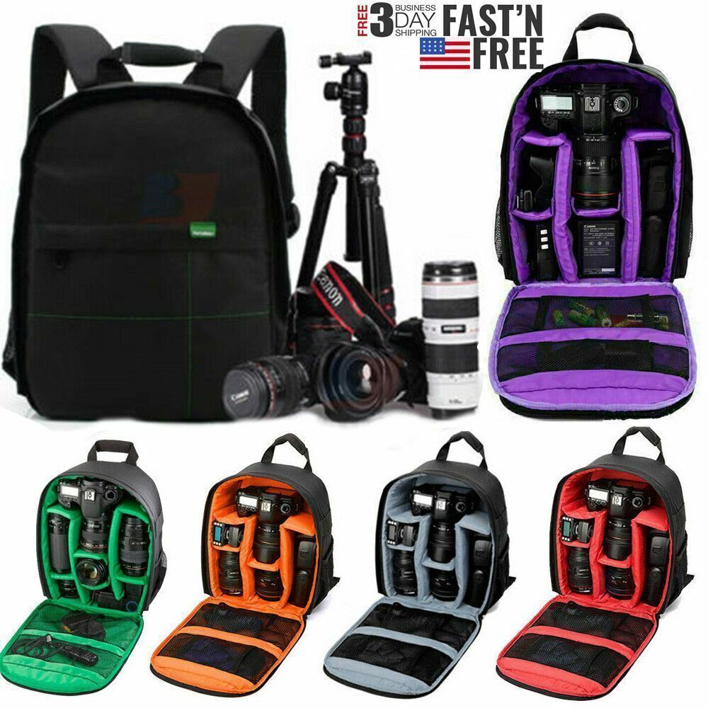 Extra Large Digital Camera Shoulder Backpack SLR DSLR Bag for Nikon Sony Canon