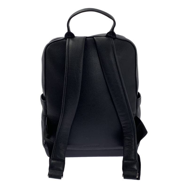 MOLESKINE Leather Square Backpack Black Men’s Used 39cm High