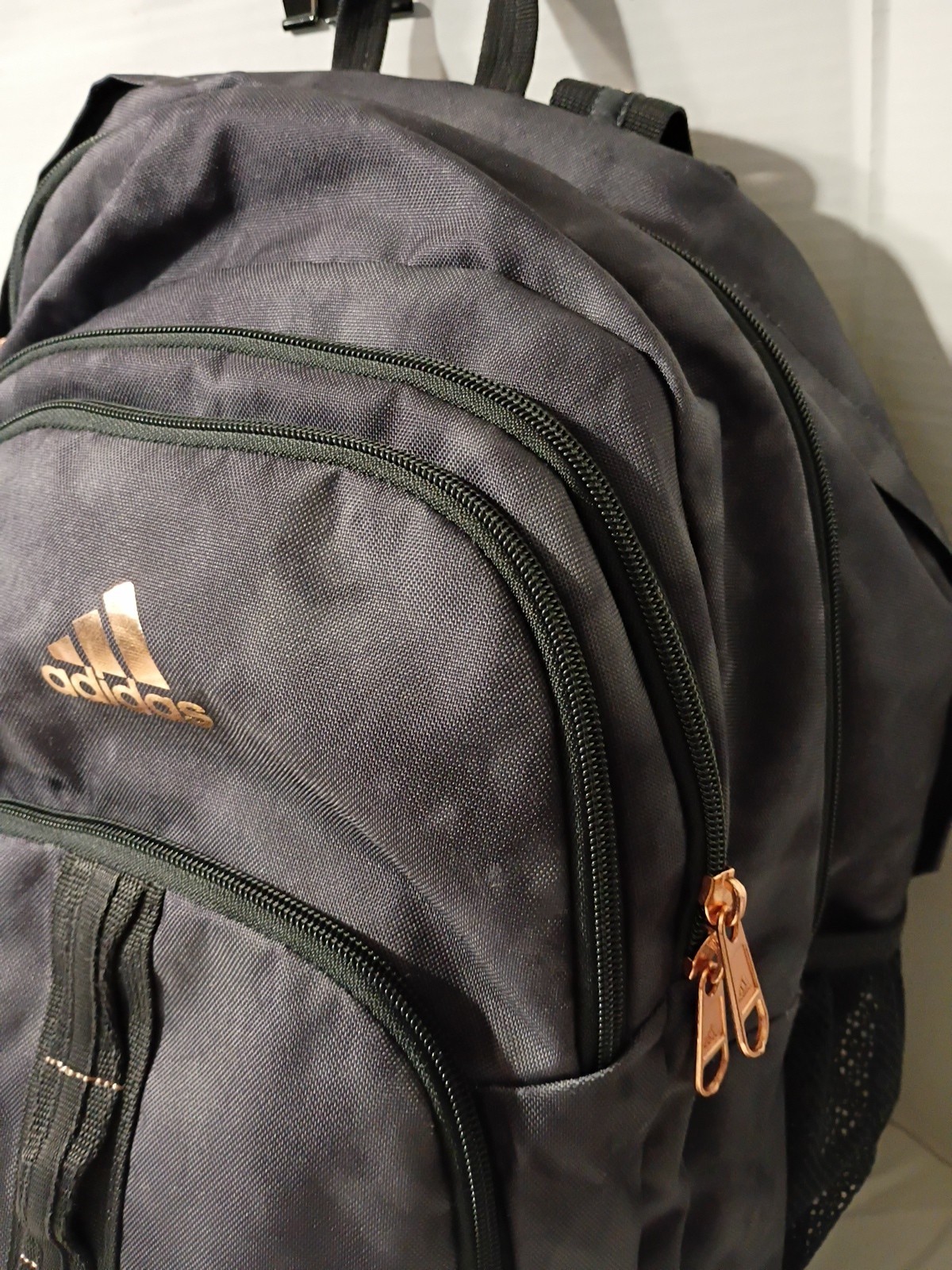 Black/Gray Adidas Load Spring Large Backpack-4 Exterior Pockets A-10