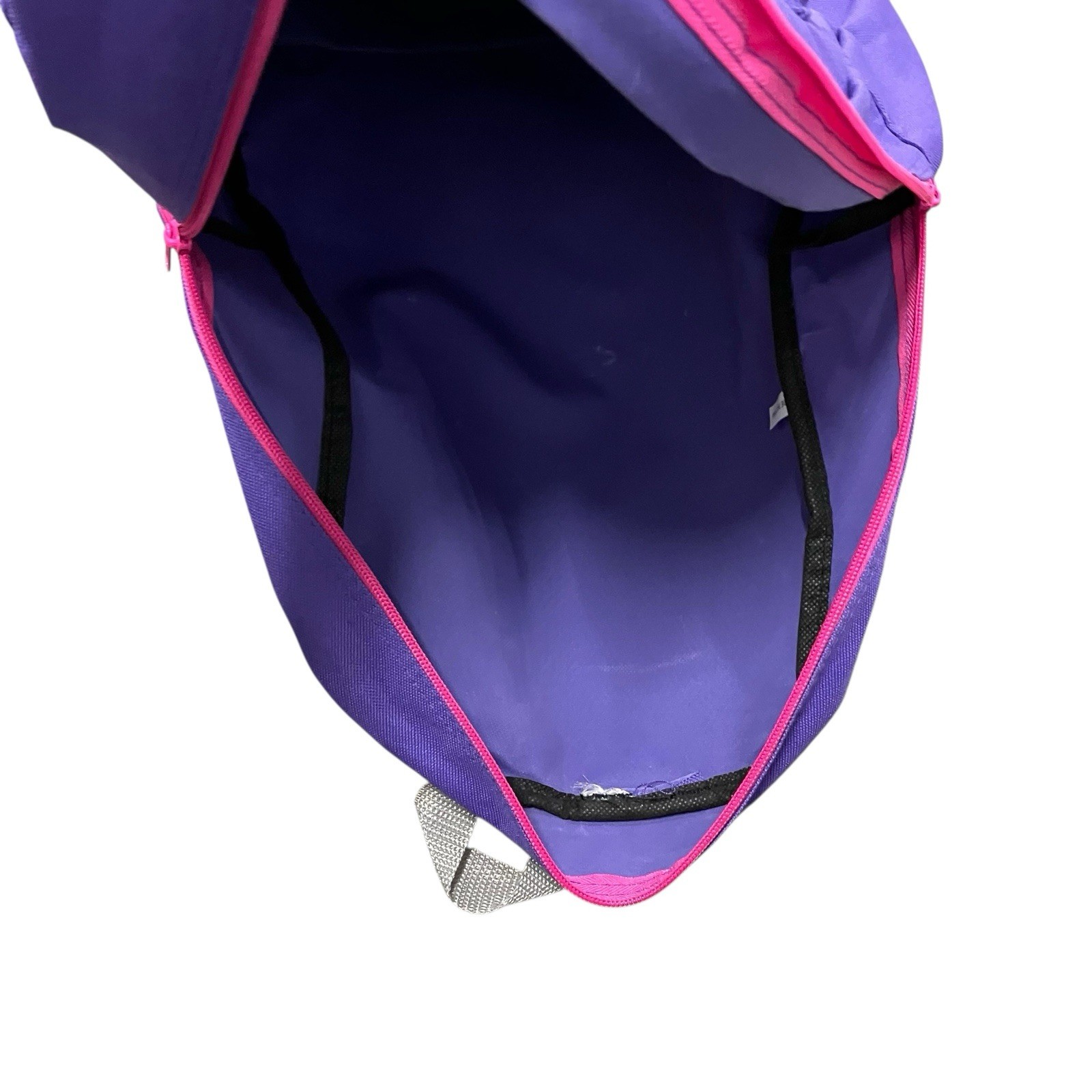 B-WAP Backpack Purple W/Pink Zipper Classic School Mini Bag 90s Retro Colorblock