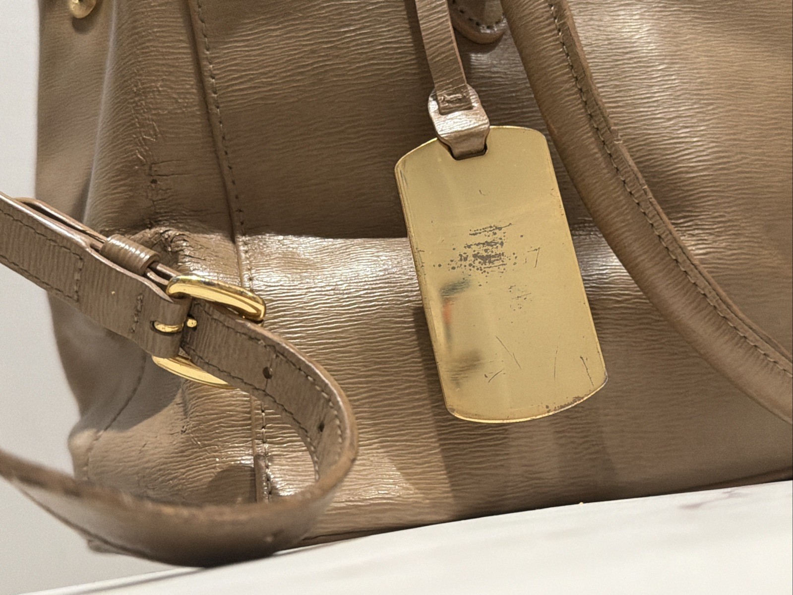 1987 RLL Ralph Lauren Leather Bag Crossbody 11 x 6 x 9 Vintage Pebble Satchel