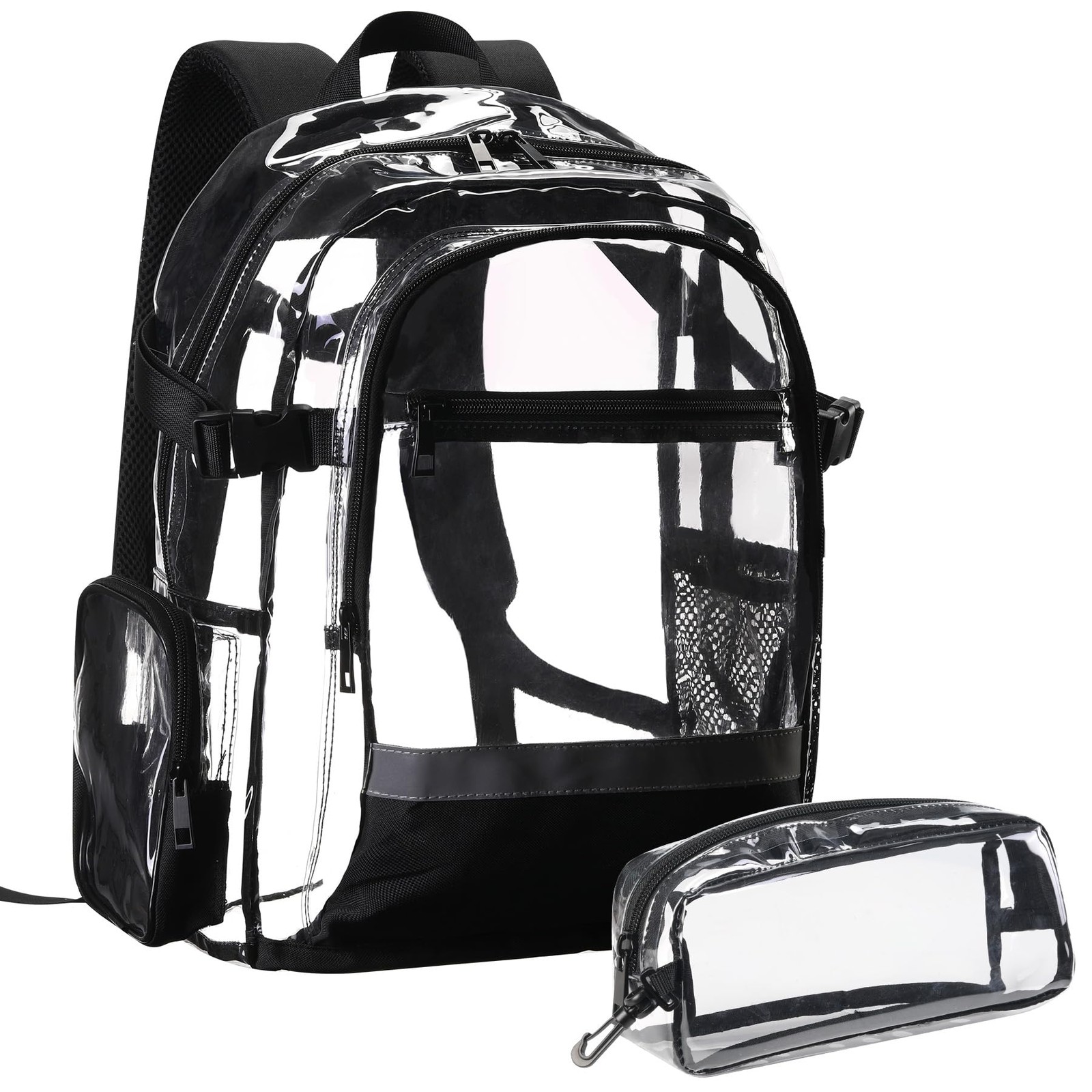 Heavy Duty Clear Backpack – Transparent School Stadium Backpack for Boys, Gir…