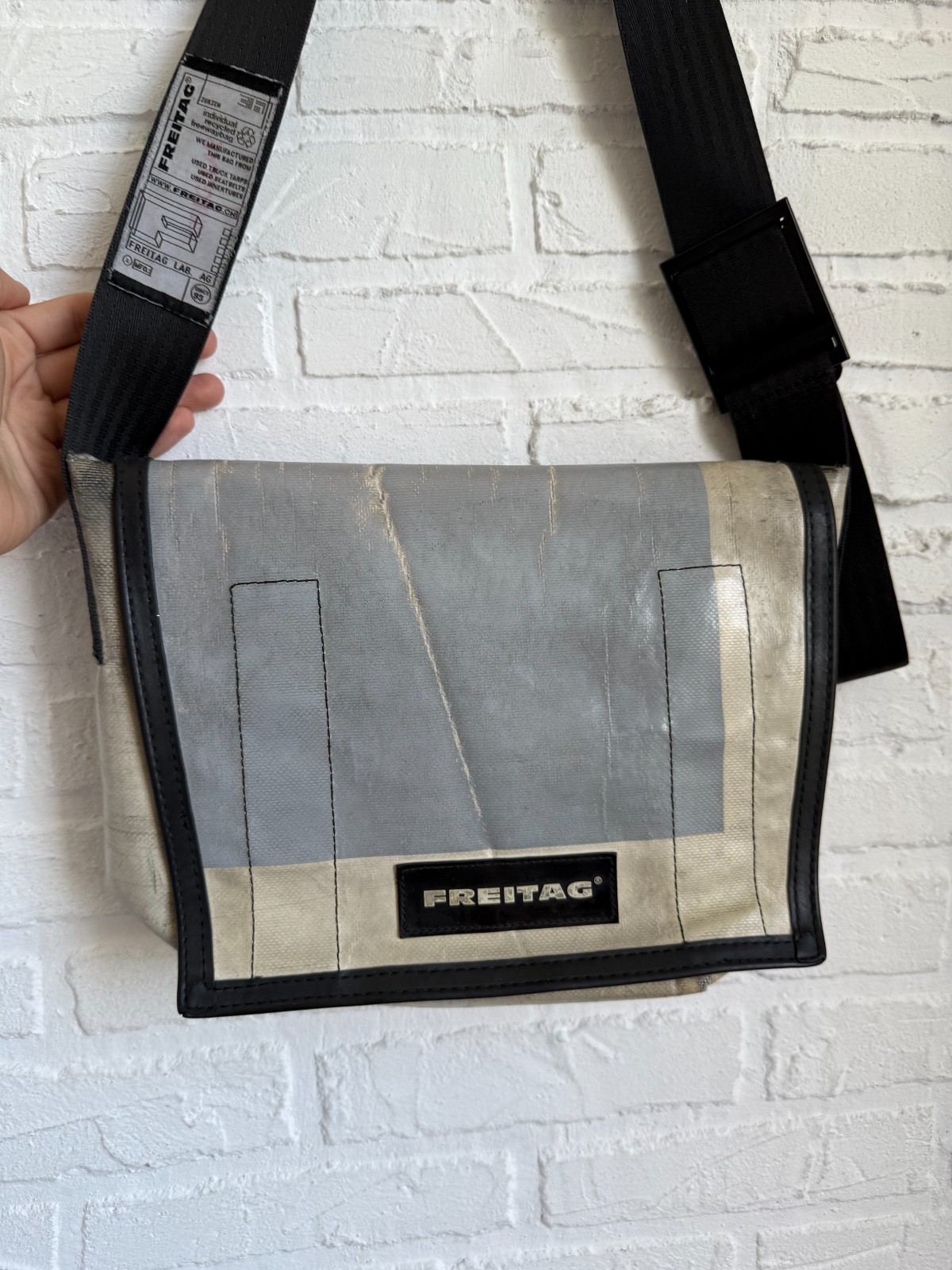 Freitag f41 beige gray messanger bag
