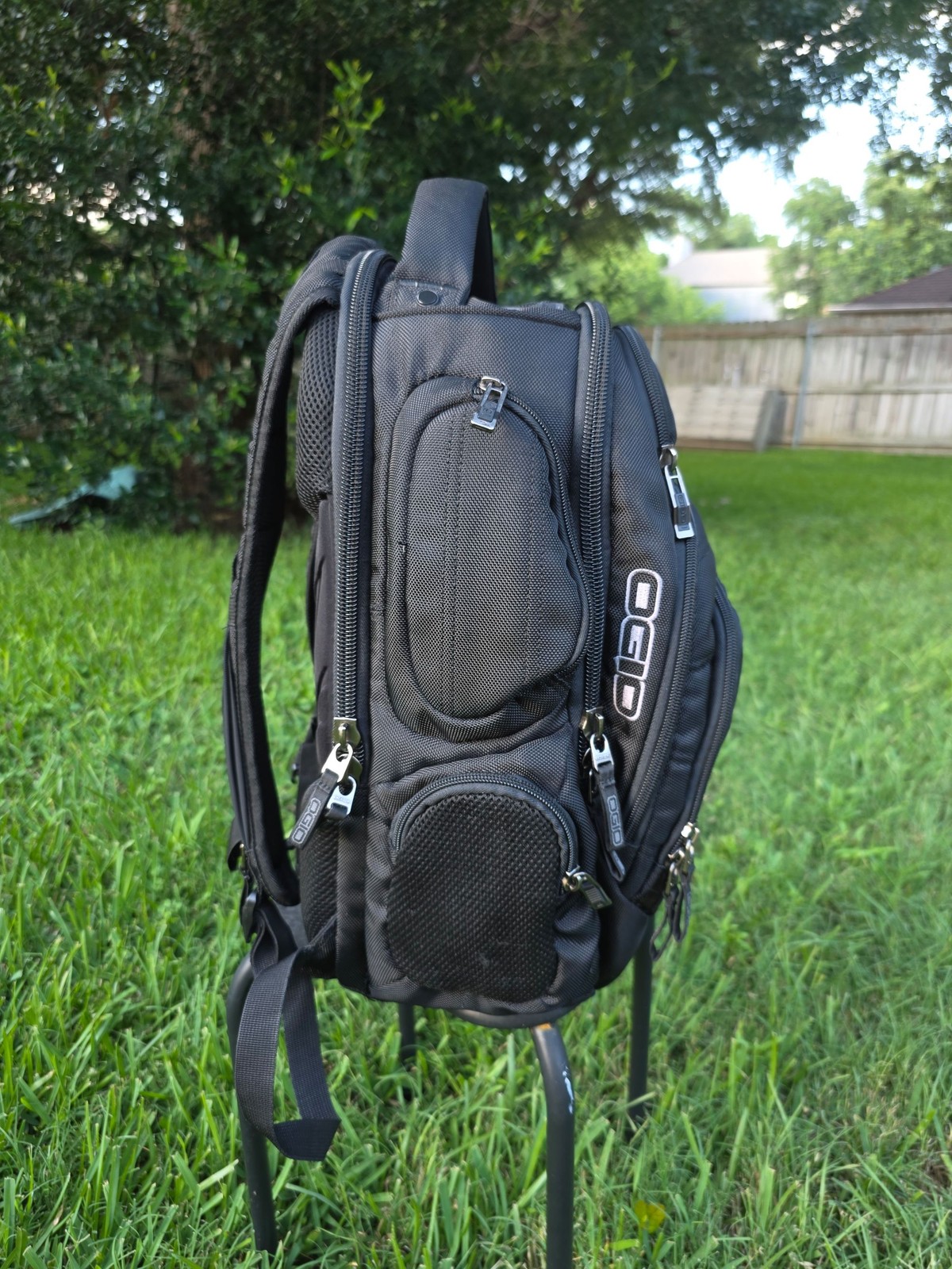 OGIO Mercur Laptop Backpack Black Travel Work Bag Audio Pocket Logo