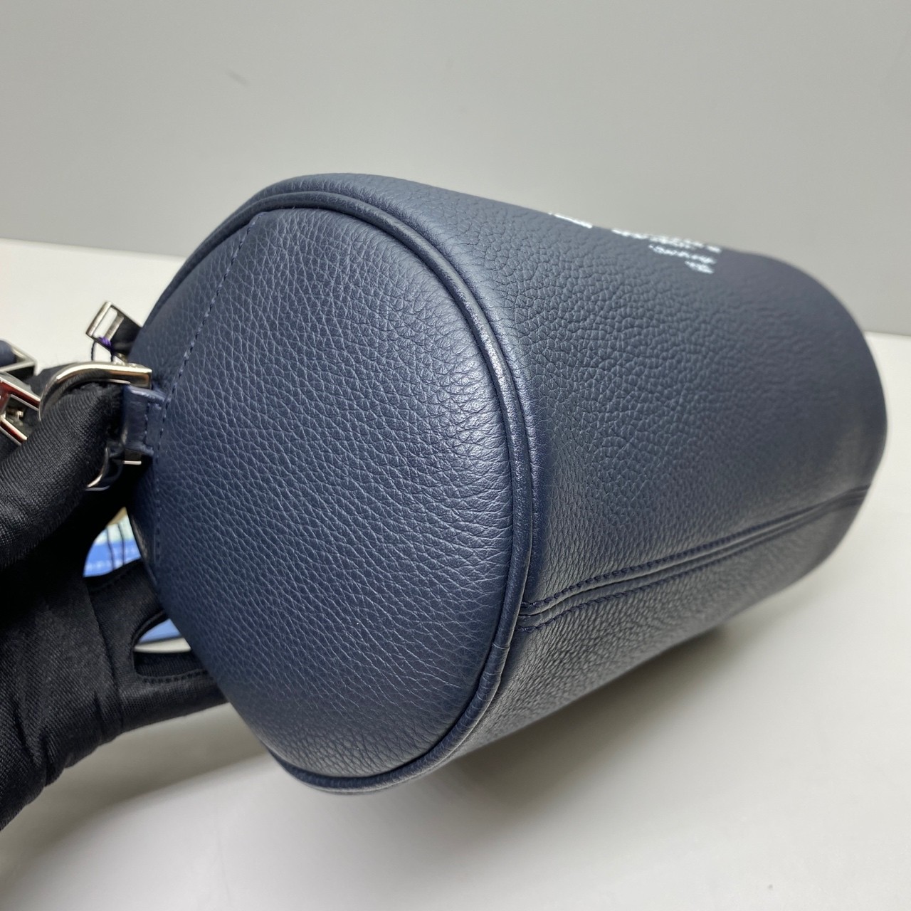 Dior Pre-Owned Authentic Atelier Navy Leather Crossbody Bag Free Shipping20x12cm