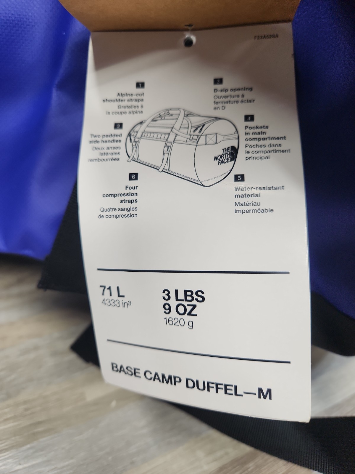 The North Face Base Camp 71 L Duffel Bag Medium. Purple, Black, Orange, GRN, New
