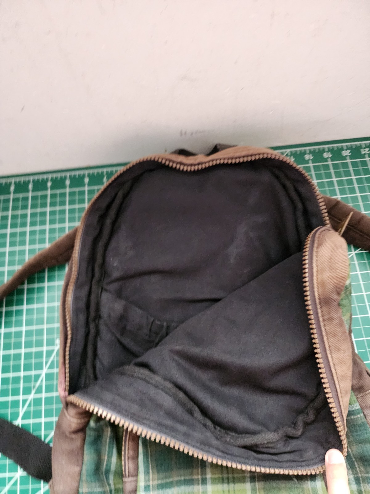 Pendleton Tartan Plaid Wool Backpack w/Leather Handle