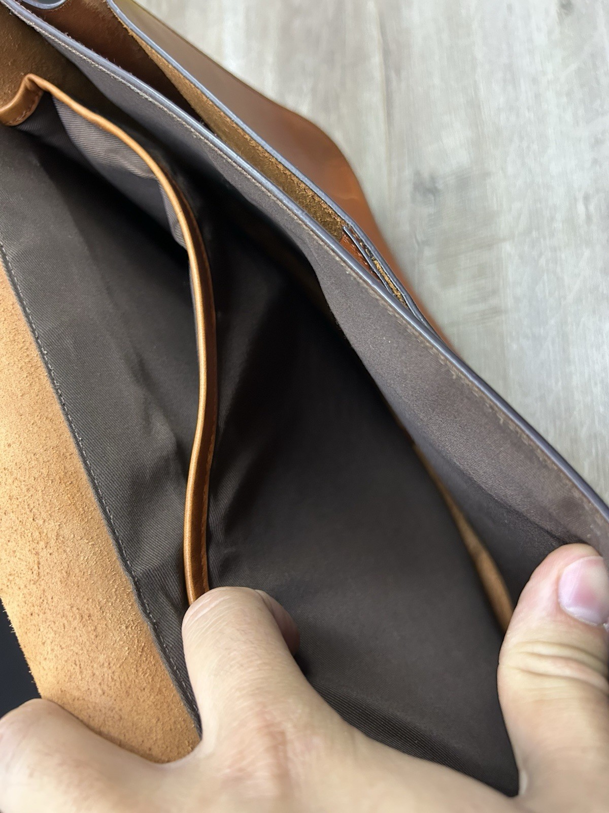 Vintage New York Film Academy Genuine Leather Cognac Portfolio Messenger Bag