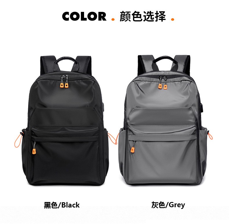 Waterproof Multi-Pocket Student Backpack Wear-Resistant Oxford Travel Daypack