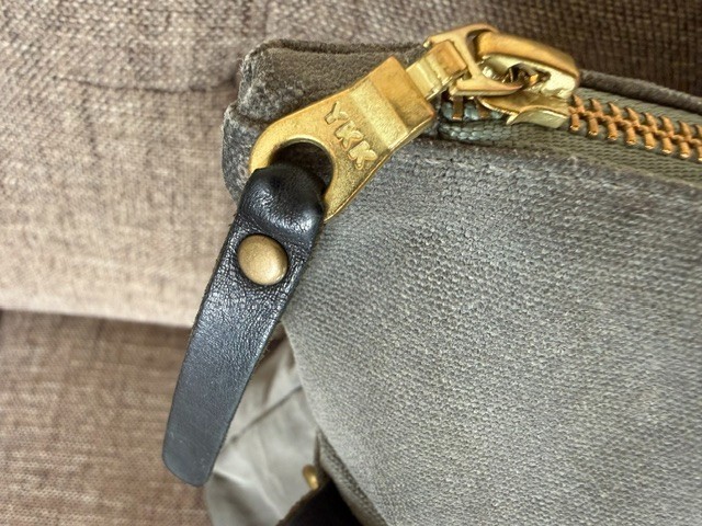 Winter Session Felix Waxed Canvas Tote Gray Leather Trim Made USA Shoulder Bag