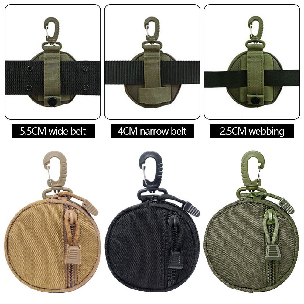 1/2 Tactical EDC Pouch Key Wallet Card Holder Men Coin Purses Molle Pouch Pocket