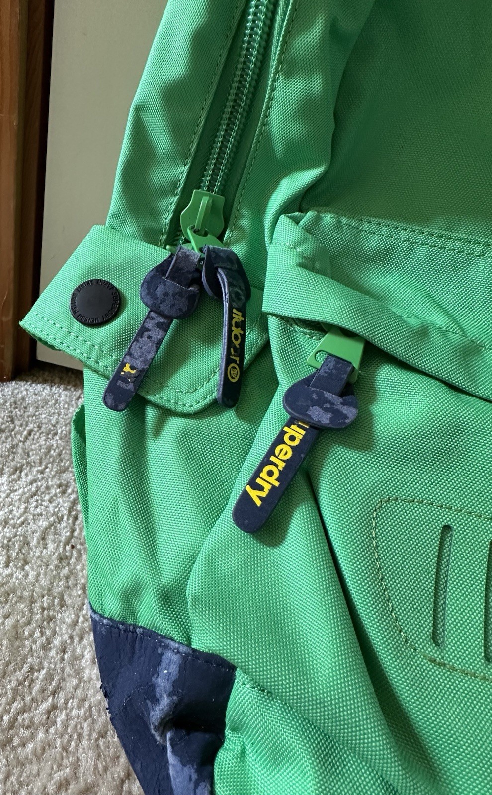Superdry Backpack Classic Montana BackPack Green Navy Blue Solid Logo