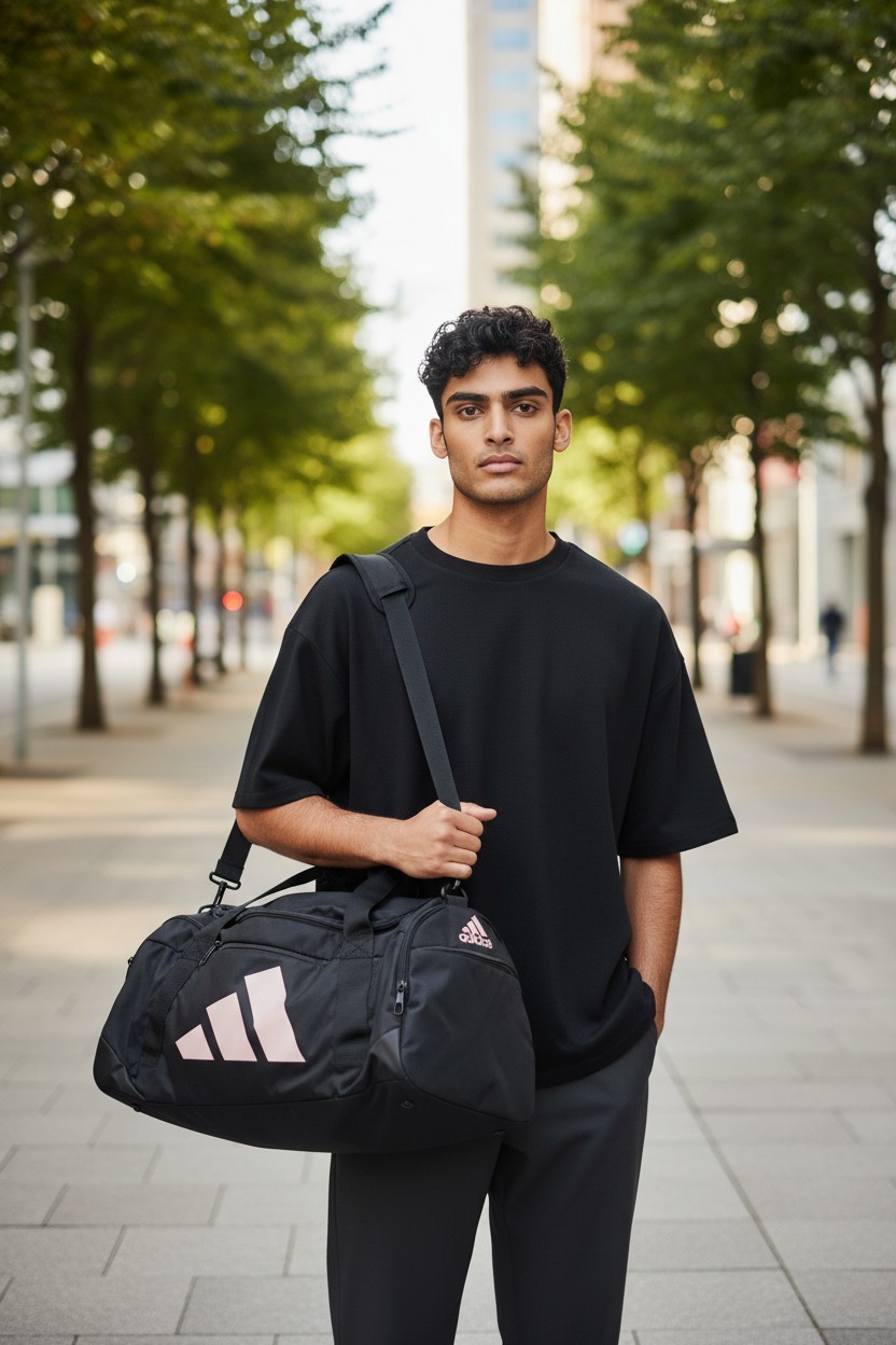 ADIDAS UNISEX DEFENDER 5 MEDIUM Duffel Gym SPORT Bag SHOE POCKET BLACK NEW