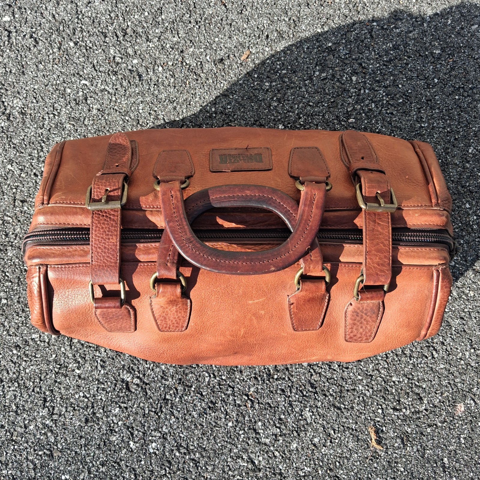Duluth Trading Heavy Leather Doctor Bag Weekender Gladstone Briefcase Traveler