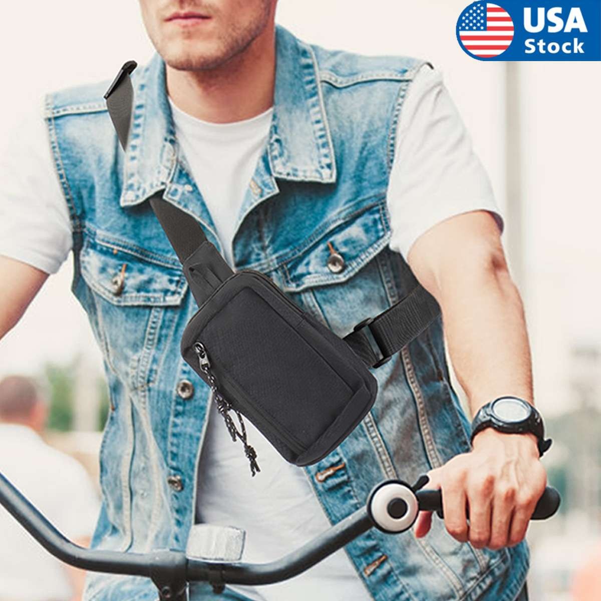 Men’s Sling Shoulder Bag Oxford Chest Pack Crossbody Casual Travel Phone Packet