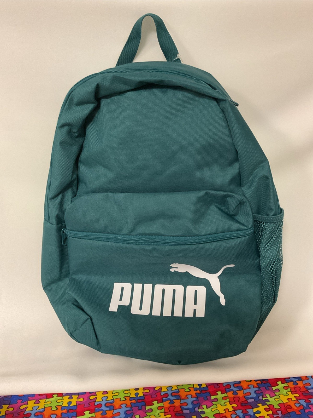 Puma Phase Unisex Multi Sports /Casual Backpack Cold Green Side Pockets