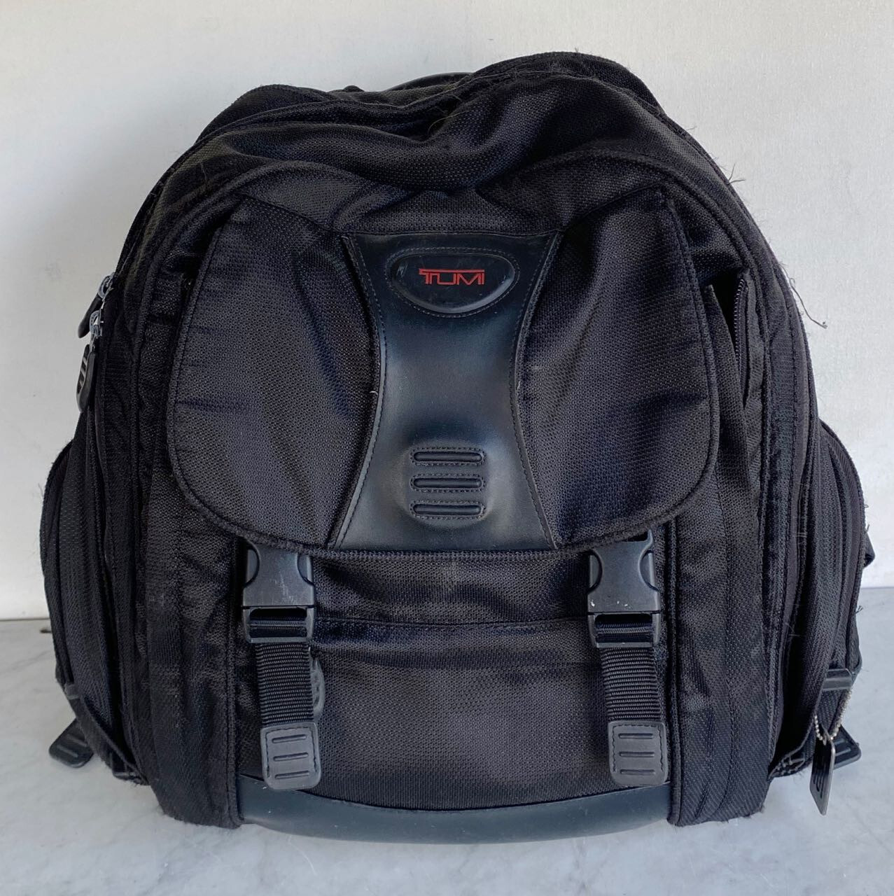 TUMI T2 Laptop Backpack. Ballistic Nylon & Leather