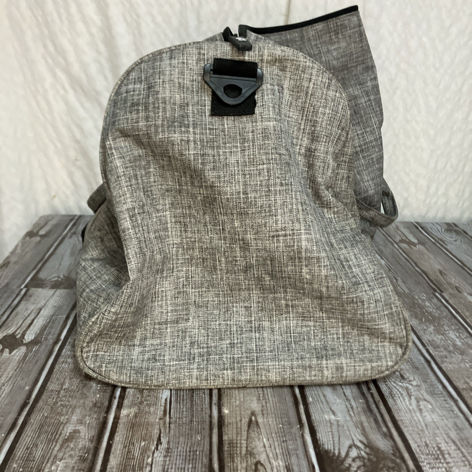 New Original Penguin Weekender Duffle Bag Grey Cross Stitch Large