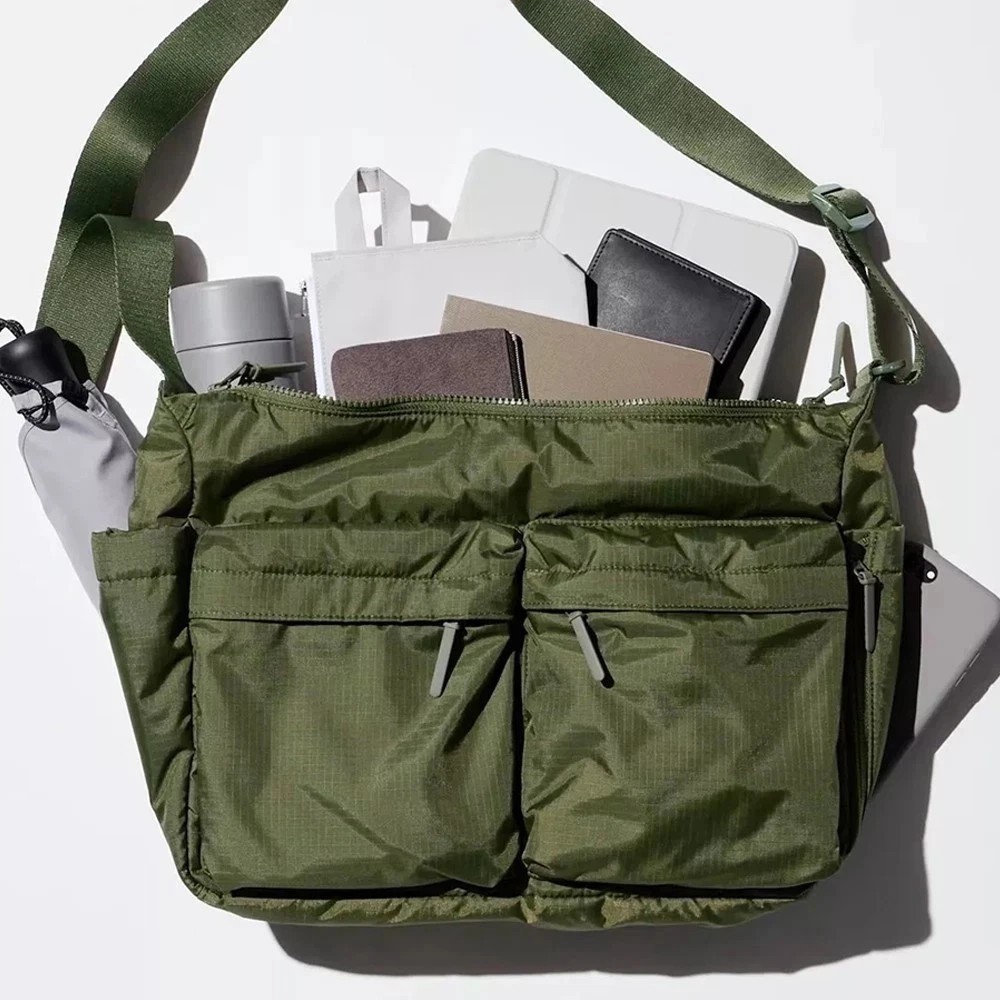 Casual Multi-pocket Messenger Bag Men Women Shoulder Bag Travel Sport Bag