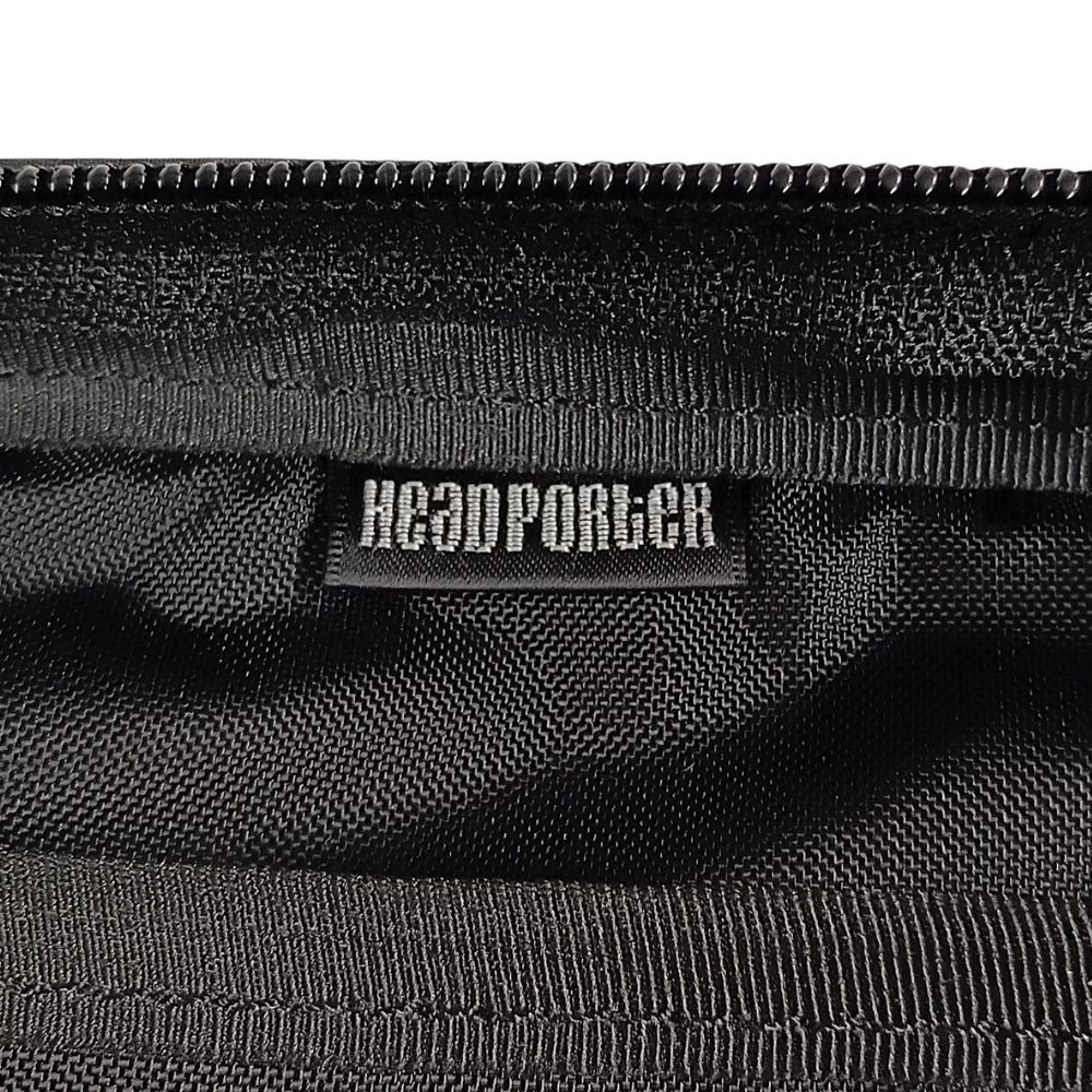 HEAD PORTER BLACKBEAUTY Note Case Clutch Bag Black Genuine 55263 [Used]