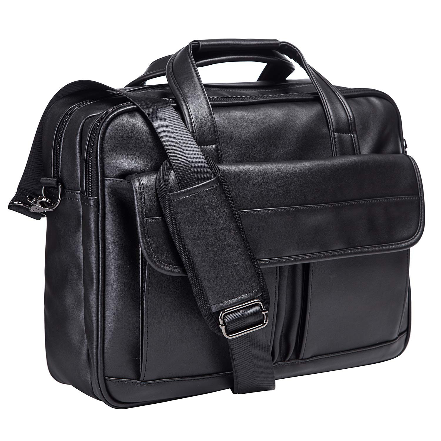 Men’s Leather Briefcase Messenger Bag – Handmade Business Travel Laptop Bag
