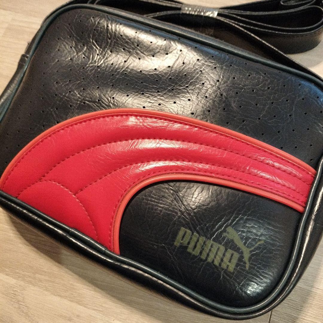 PUMA Shoulder Bag Y2K Retro Vintage Navy Faux Leather Japan Used