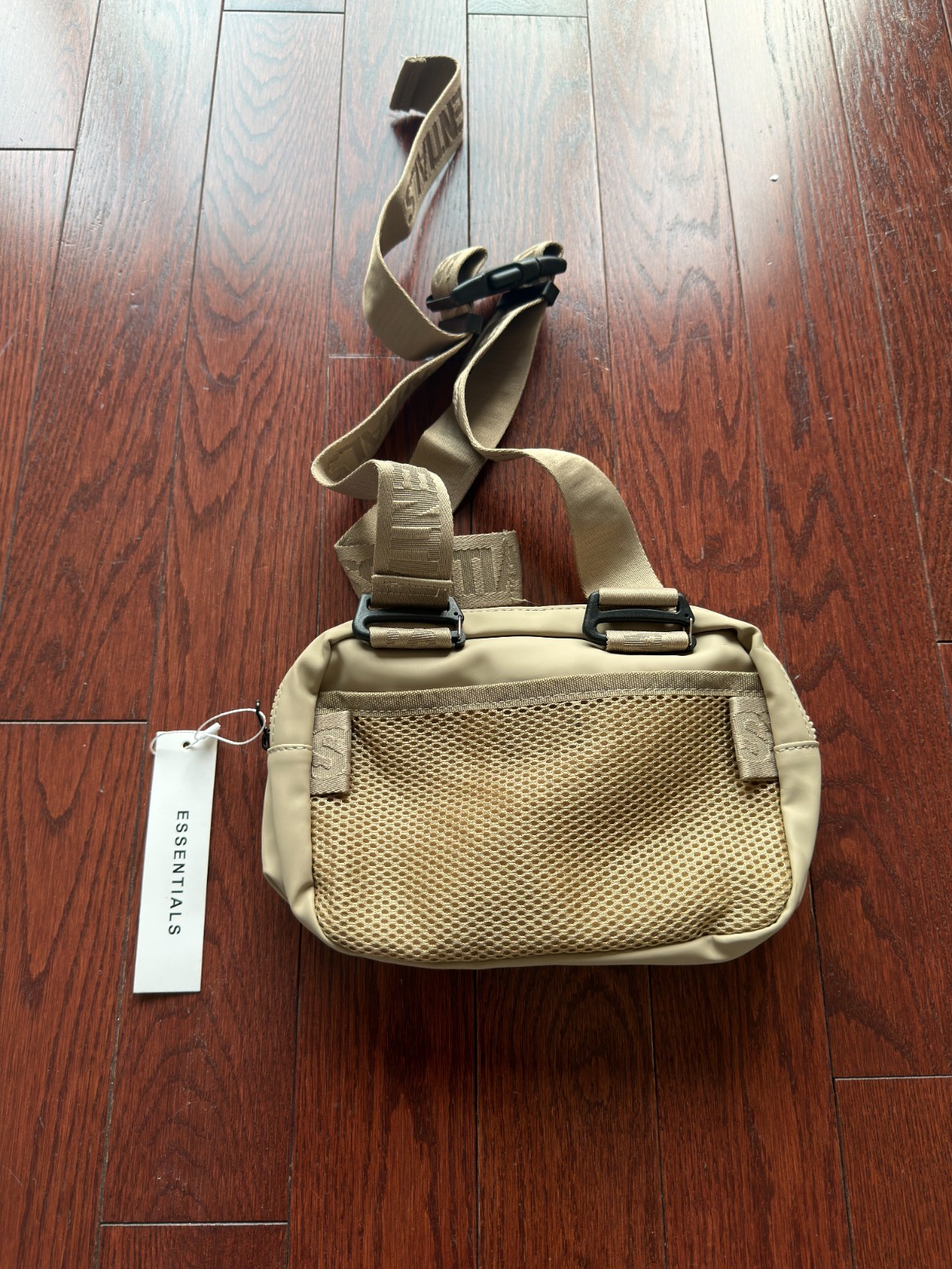 Fear of God Essentials Crossbody Bag Tan Sand Nylon NWT Utility Sling