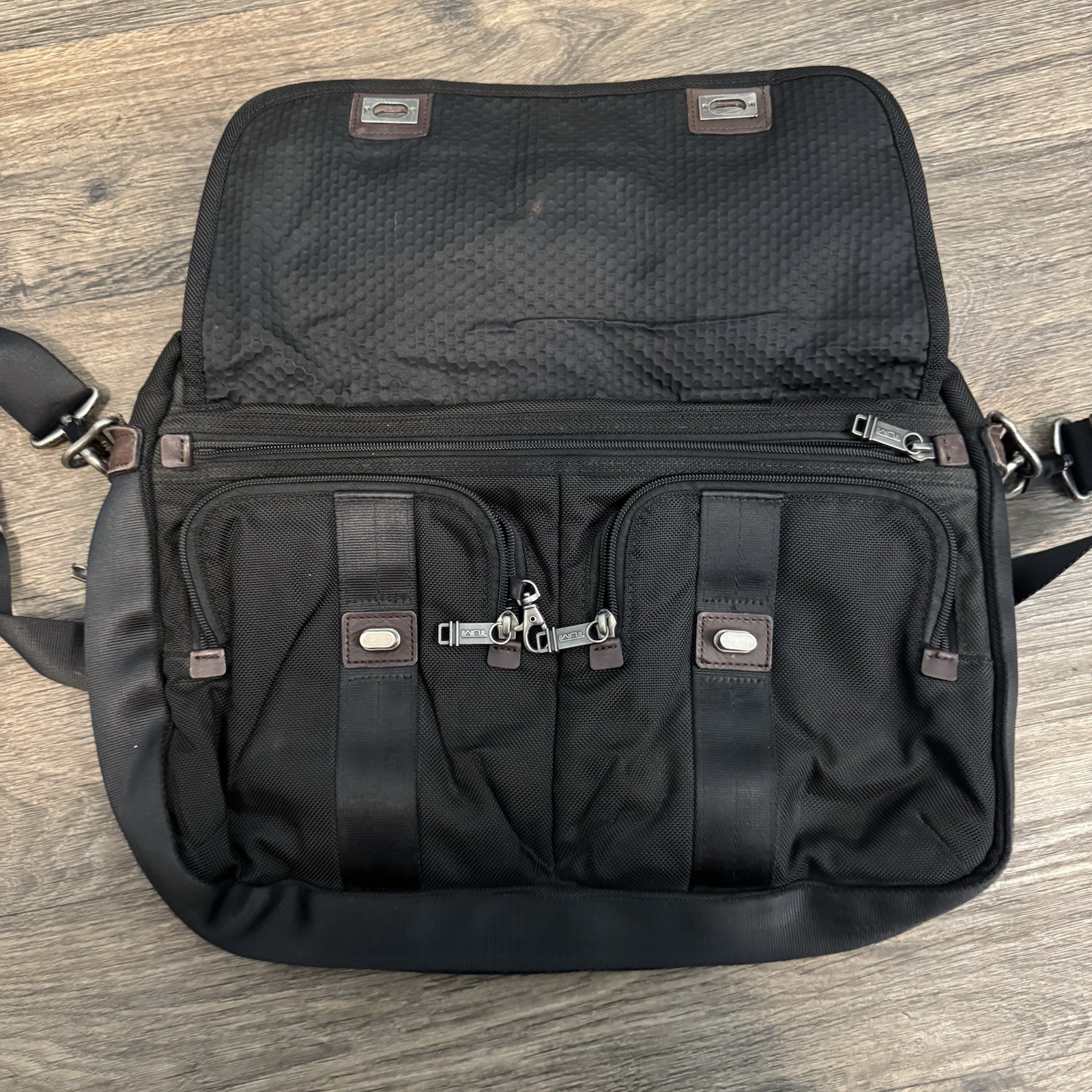 Tumi Alpha Bravo Pinkney Flap Brief Case 2-Way Hand Shoulder Messenger Bag