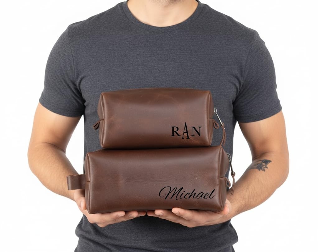 Luxe-Range Personalized Medium; X-Large, Dark Brown, Light Blue, Black