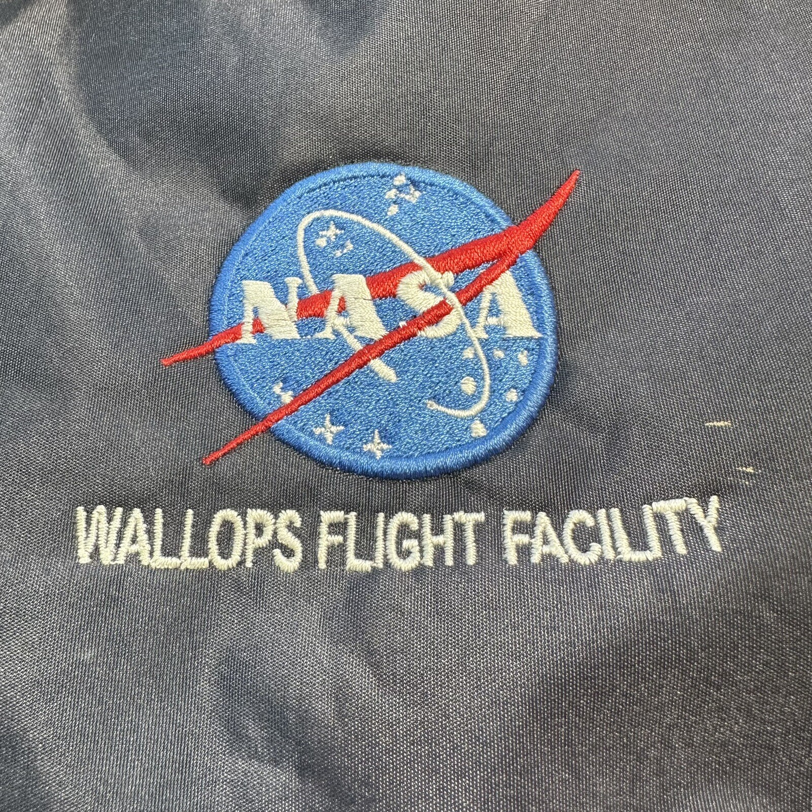 NASA Drawstring Cinch Sack Backpack Black Embroidered Licensed Port Authority