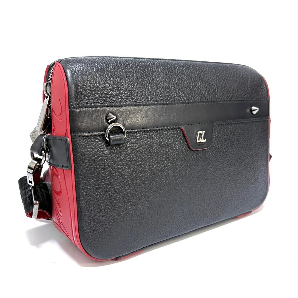 Christian Louboutin Authentic RUISBUDDY Shoulder Bag Sling Bag Calf Leather