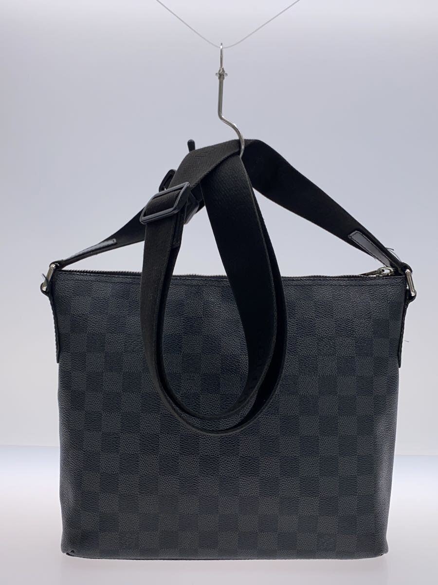 LOUIS VUITTON Shoulder Bag 1 Mixed MM Damier Graphite PVC BLK Used