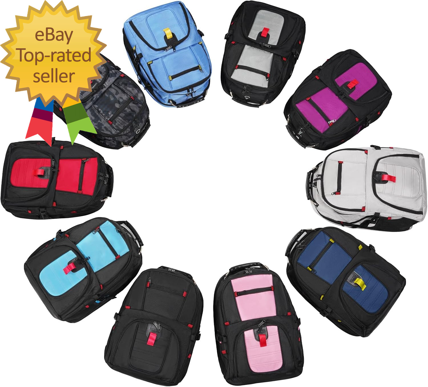 Large Laptop Backpack for Men, Heavy Duty Travel Backpack Carry on Flight Approv