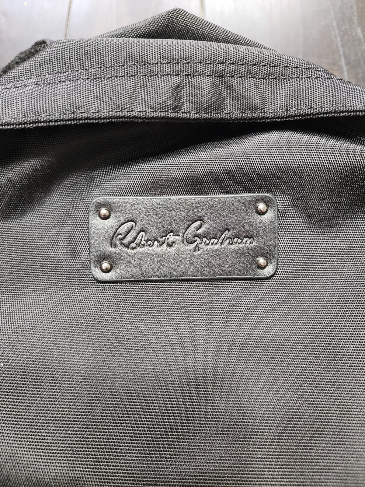 Robert Graham Always Behind You Solid Black Backpack Recycled Polyester