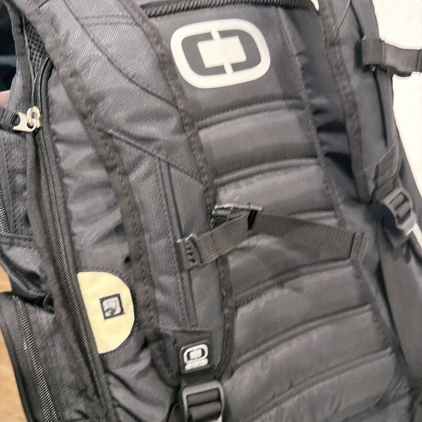 Ogio Back Pack Laptop Audio Pockets Black Used Black Logo Hiking School