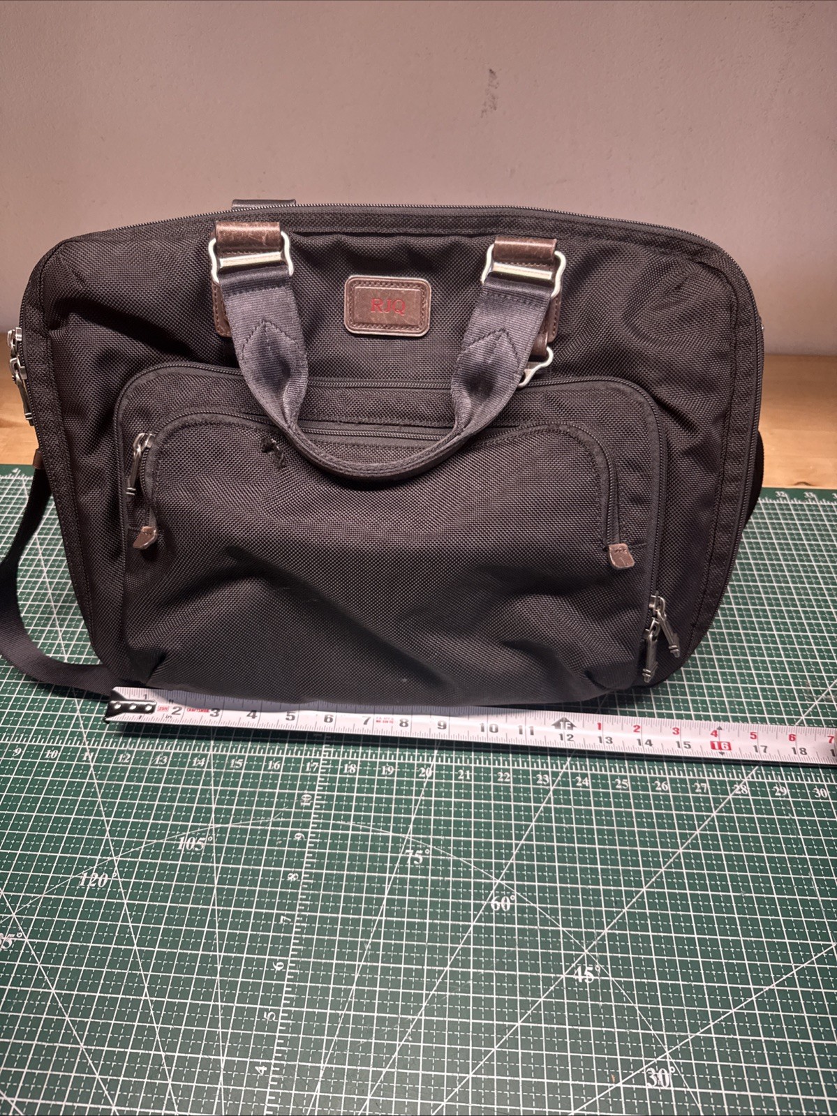 Tumi Business Bag ALPHA BRAVO Yuma Slim Brief Professional Travel Bag Initialed