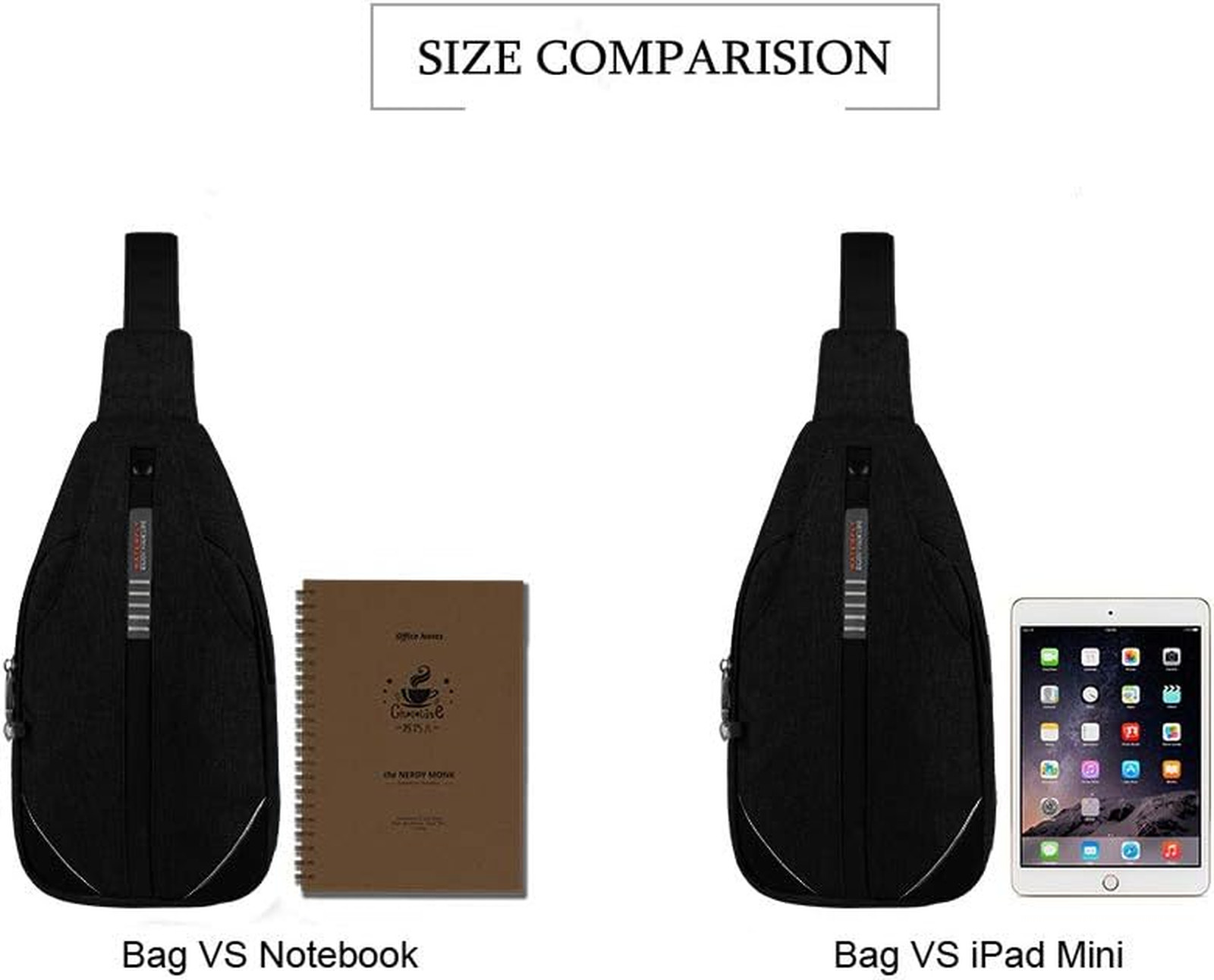 Waterfly Small Crossbody Sling Backpack Anti Theft Travel Chest Bag for Men