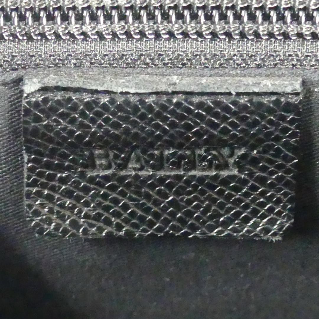 BALLY Business Bag Black Genuine Leather Briefcase Luxury With Key 14x41x32cm