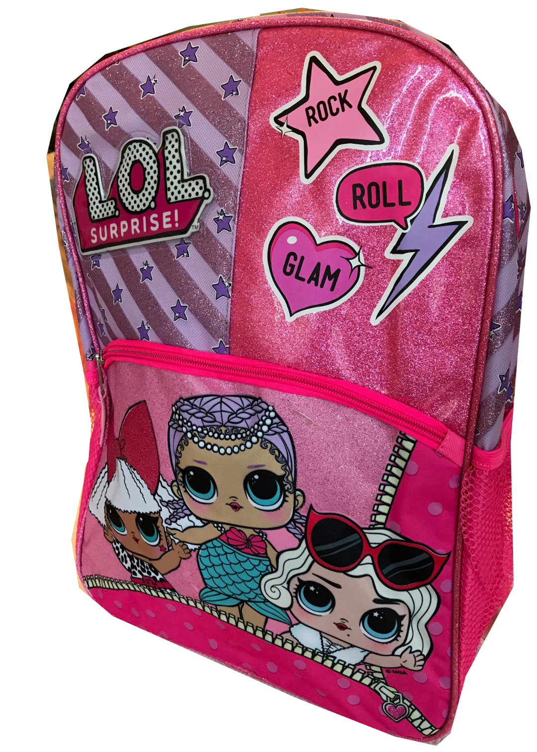LOL Surprise Lets Be Friends L.O.L. Girls Large 16″ Backpack Sparkling Pink New