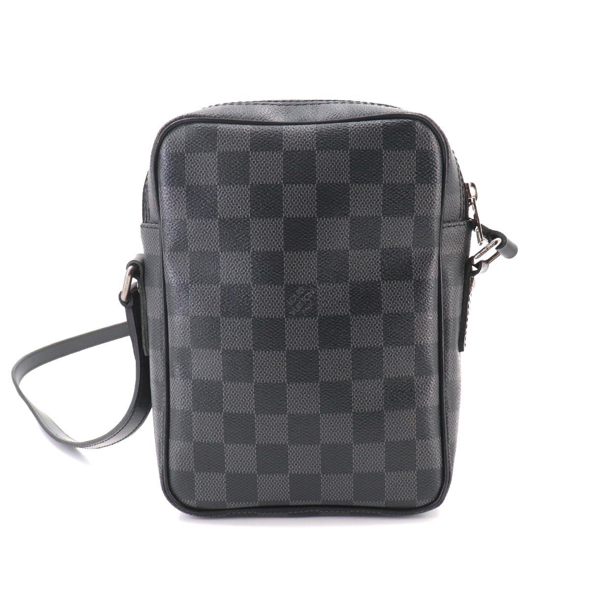 LOUIS VUITTON Damier Graphite Rem Shoulder Bag Black Gray N41446 Purse 90333842