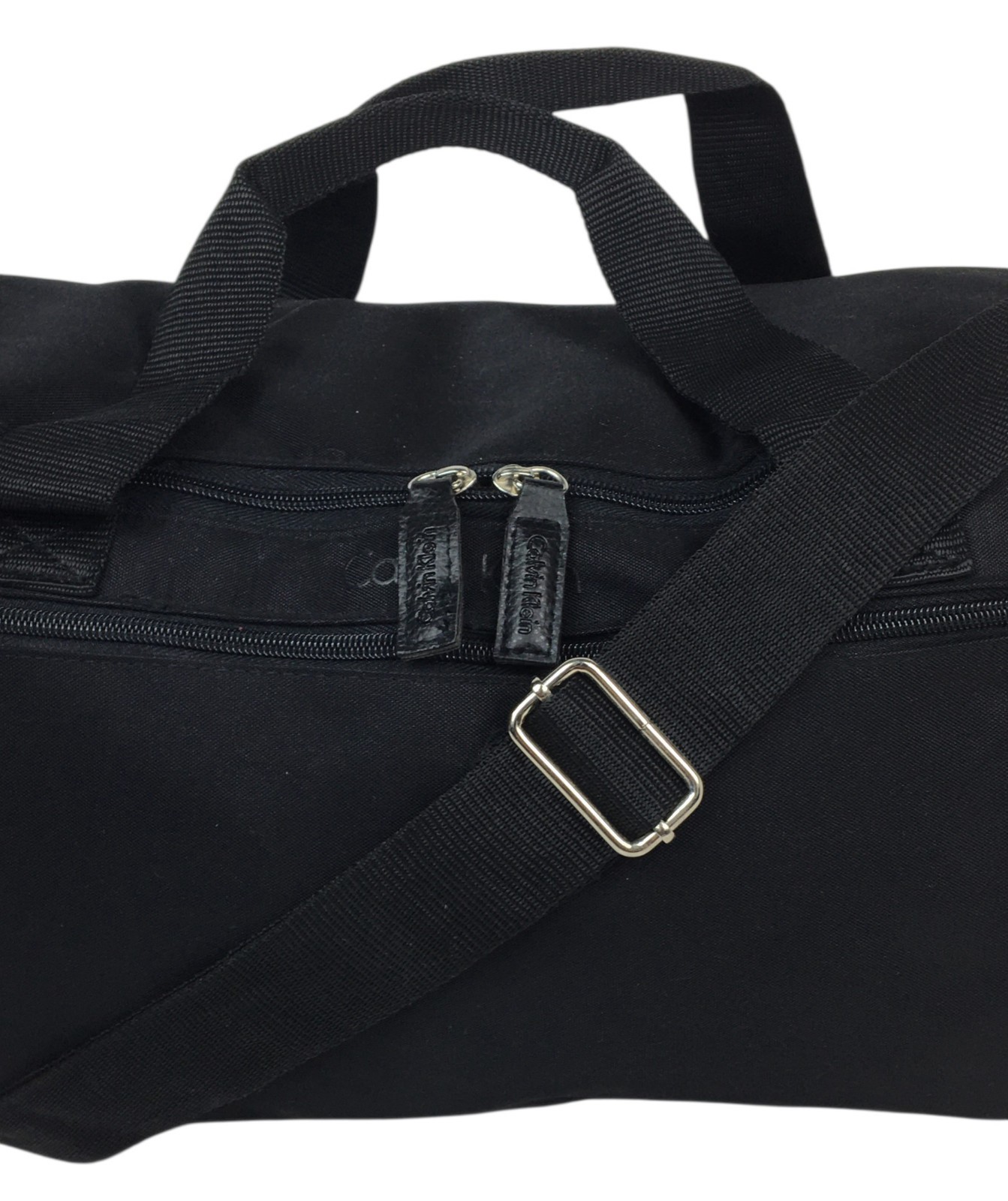 Calvin Klein Black Duffel Bag Carry On Overnight Shoulder Strap 18” Gym Luggage