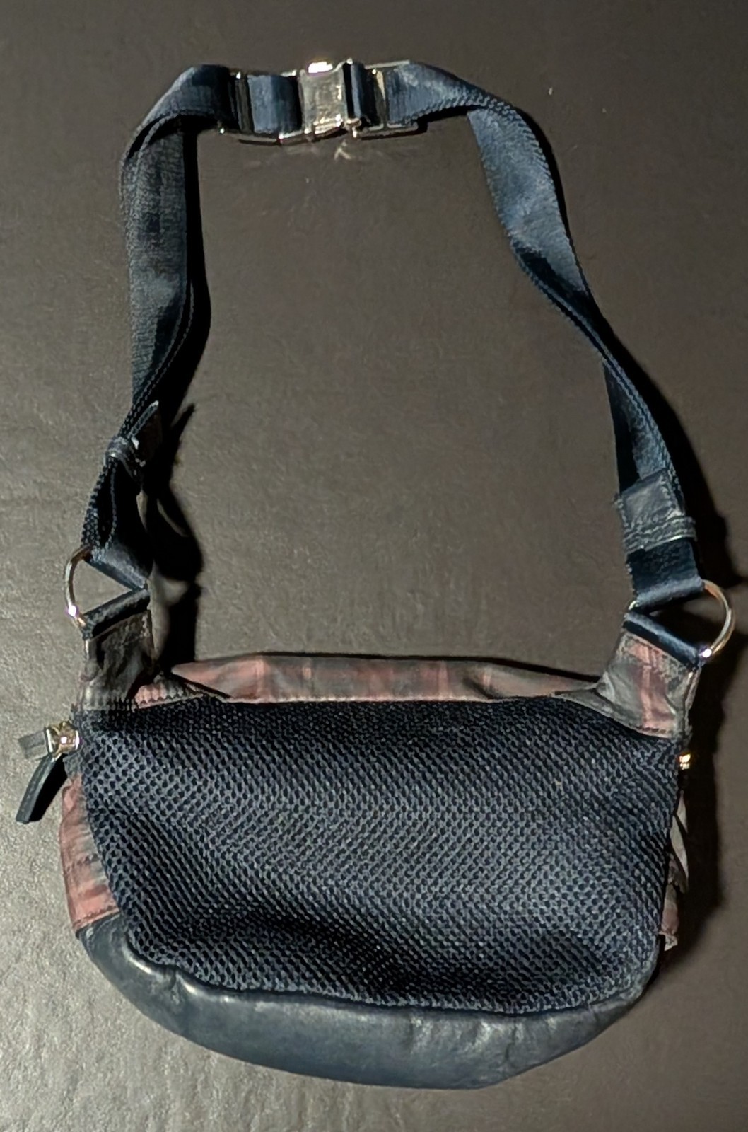 Tocoma – Want Les Essentials Waist Bag – Blue Plaid – Leather & Cotton